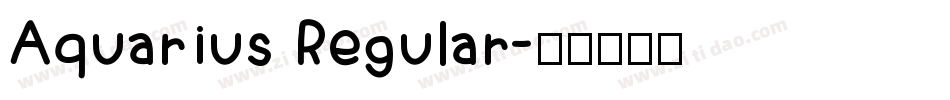Aquarius Regular字体转换